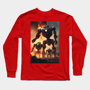 Robot Attack Long Sleeve T-Shirt